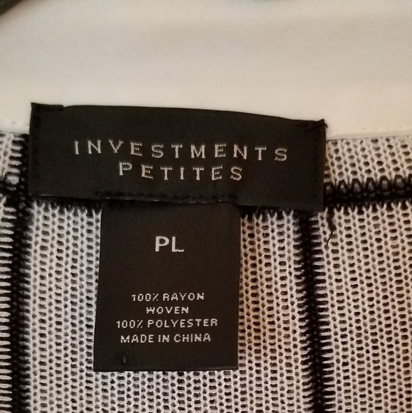 Investments Petite Two-fer Striped Sweater - Picture 5 of 5